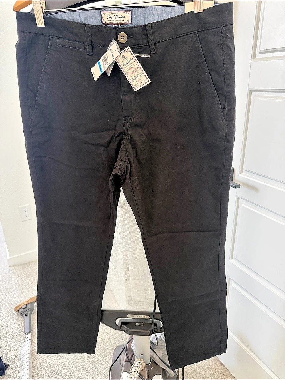Flag & Anthem Nashville Straight Men's Chinos Black Waist 36 Inseam 30 NWT